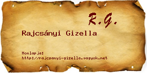 Rajcsányi Gizella névjegykártya
