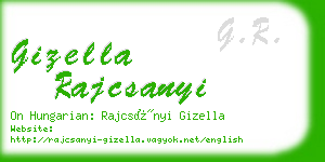 gizella rajcsanyi business card